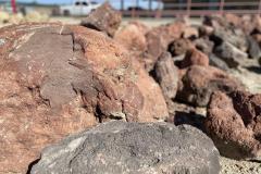 Red Lava Boulders